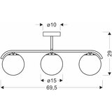 Candellux Lighting Amadeo Luster Crni 3x40W E14 | ePonuda.com