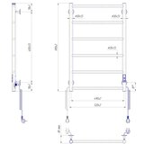  Kupatilski merdevinski radijator CLASSIC 110W/230V 81x52 cm inox/antracit desni | Eponuda.com