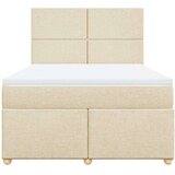 vidaXL Krevet s oprugama i madracem krem 160x200 cm od tkanine | shoptok.hr