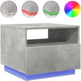 Furnova Klubska mizica z LED lučkami betonsko siva 50x49x40 cm, (21914565) | Shoptok.si