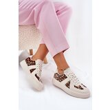 Boto Women's Sneakers with Leopard Print on Platform Beige Nativira | Shoptok.si