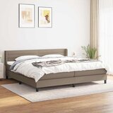  Krevet s oprugama i madracem smeđesivi 200x200 cm od tkanine | shoptok.hr