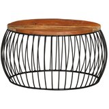 Maison Chic Klubska mizica - kavna mizica - Nizka mizica Ø 68 cm trden predelan les, (21753714) Cene