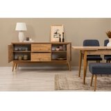 Hanah home vina 03 1048 atlantic pine dark blue (produžni trpezarijski sto, stolice i konzola set (7 komada)