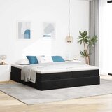  Okvir kreveta s madracima crni 160x200cm baršunasti | shoptok.hr