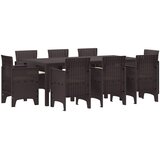  Vrtni set za objed 9 pcs Smeđa Polipropilen | Eponuda.com