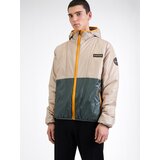 Napapijri Prehodna jakna 'A-THUR' bež / temno zelena / oranžna | Shoptok.si