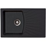 Metalac granitna usadna sudopera xQuadro Plus crna 770x500 Ø90 Cene