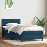 Box Spring krevet s madracem tamnoplavi 80x210 cm baršun | shoptok.hr