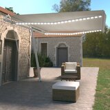 vidaXL Avtomatska tenda LED + senzor 450x350 cm krem Cene