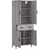  Visoka komoda siva sonome 69,5x34x180 cm od konstruiranog drva Slike