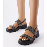 Gemre Black sandals decorated with Biloxi studs | Shoptok.si