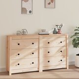 vidaXL Komoda 140x35x80 cm trdna borovina Cene
