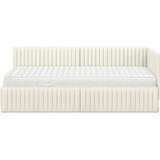  Kutni krevetni okvir s madracem 2 pcs Krema Baršun | shoptok.hr