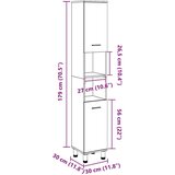 vidaXL Kuhinjska kolica "BODO" bijela i smeđa 72x45x80 cm | shoptok.hr