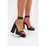 Boto Womens Heeled Sandals With Strap Black Fevenne | Shoptok.si