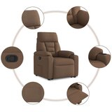  Naslonjač na podizanje od tkanine smeđi | shoptok.hr