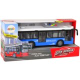Battery Powered Bus Lights Sounds Friction Drive Blue 1:16 | shoptok.hr