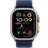 Watch Ultra2 v2 Cellular 49mm Natural Titanium Case with Blue Trail Loop – M/L