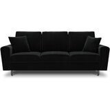Cosmopolitan Design Crna baršunasti sklopiva/s prostorom za odlaganje sofa 235 cm Kyoto – Cijene