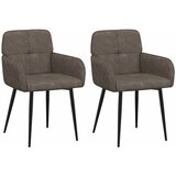vidaXL Jedilni stoli 2 pcs Umetno nubuk usnje Temno siva, (5000296682) | Shoptok.si