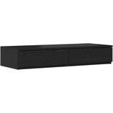 Krovni Nočne omarice Črn hrast MDF, furnir iz hrasta 90 x 36.5 x 16.5 cm, (22008170) | Shoptok.si