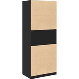 vidaXL Garderobna omara črna 80x50x200 cm inženirski les | Shoptok.si