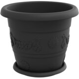  Saksije za biljke 6 pcs Crna Ø 30 x 25 cm Plastika | shoptok.hr