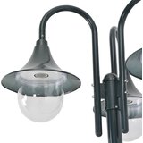  Vrtna trostruka stupna svjetiljka od aluminija E27 220 cm tamnozelena | Eponuda.com