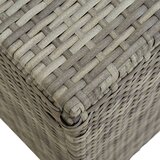 Poli Vrtna kutija za pohranu od poliratana 200 x 50 x 60 cm siva | shoptok.hr