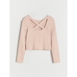 Reserved - Bluza s detaljem na leđima - pastelnoružičasto | shoptok.hr