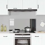 vidaXL Kuhinjska zidna obloga Tamno siva Staklo 110 x 50 cm Čvrsta | shoptok.hr