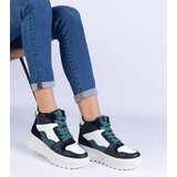 D/CEO marka niezdefiniowana Black and white women's sports sneakers on a platform Sunline Cene