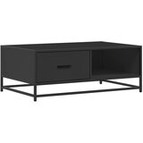 Maison Chic Klubska mizica - kavna mizica - Nizka mizica črna 90x57x35 cm inženirski les in kovina, (21755110) | Shoptok.si