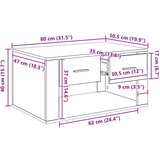  Stolić za kavu Crni hrast 80 x 50 x 40 cm Konstruirano drvo | shoptok.hr