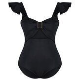 Trendyol Curve Plus Size Swimsuit - Black - Plain Cene