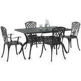  Set od 3 Crna Lijevani Aluminij 150x90x72 cm Izdržljivo | shoptok.hr