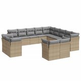  13-dijelni set vrtnih sofa s jastucima poliratan Bež | shoptok.hr