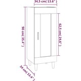  Komoda crna 34 5 x 34 x 90 cm od konstruiranog drva | shoptok.hr