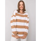 FANCY Sweatshirt-FA-BL-7261.74P-white-brown | Shoptok.si