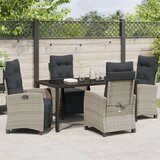 vidaXL Set od 5 kom vrtnih stolica svjetlosiva poli ratan | shoptok.hr