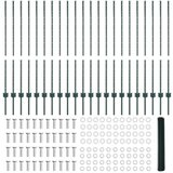  Stupovi za ograde 11 kom U-kanal zelena 120 cm čelik šesterokraka ograda zelena 1.2x50 m čelik | shoptok.hr