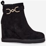 Boto Women's Platform Ankle Boots with Decorative Detail Black Marivana | ePonuda.com