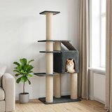  Mačje drvo s sisalnim postoljima za grebanje Tamnosiva 183 cm | shoptok.hr