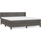  Box spring postelja z vzmetnico temno siva 160x200 cm žamet, (20846744) | Shoptok.si