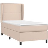  Box spring postelja z vzmetnico kapučino 80x200 cm umetno usnje, (20900887) | Shoptok.si