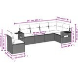  6-dijelni set vrtnih sofa od poliratana s jastucima svjetlosivi | shoptok.hr