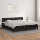  Krevet s oprugama i madracem crni 200x200 cm od umjetne kože Cijene