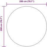  Čupavi tepih s visokim vlaknima krem 200x200 cm poliester | shoptok.hr