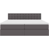  Krevet s od storage s madracem Siva 200 x 200 cm Lažna koža | shoptok.hr